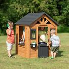 Outdoor Wooden Playhouse with Kitchen Country Cottage Cedar Wooden Playhouse