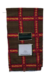 Africa Print Fabric Red Yellow Hollandaise 100% Cotton Dutch Wax - Picture 1 of 6