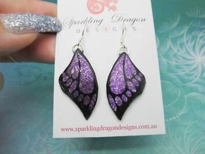 Purple and Black Butterfly Earrings: A Stylish Teacher's Fairy-Inspired Gift - Picture 1 of 5