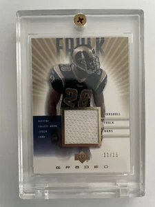 2002 UD Graded Marshall Faulk, 11/15, College Game Worn Jersey, RARE - Picture 1 of 2