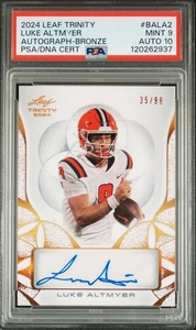 Hoja Trinidad 2024 — Luke Altmyer — Bronce (35/99) — Como nuevo PSA 9, AUTO 10 - Imagen 1 de 3