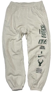 Milwaukee Bucks Nike Jogginghose Herren Gr. L Oatmeal Heather Sweatpants Basketball - Bild 1 von 14