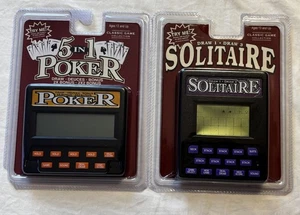 5 in 1 Poker Digital Handheld Classic Game Collection & Solitaire Handheld - Picture 1 of 7