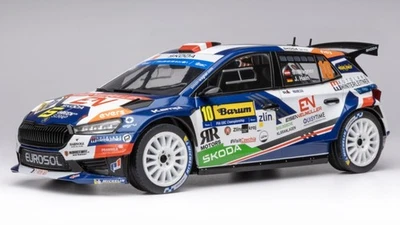 MODELLINO AUTO STATICO IXO SKODA FABIA N.10 RALLY BARUM 2024 WAGNER SCALA 1/18 - Immagine 1 di 4