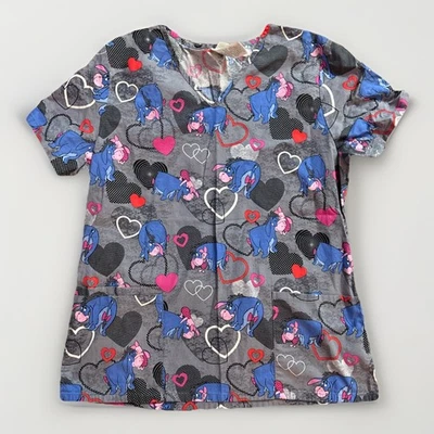 Uniforme Médico Para Mujer DISNEY Winnie The Pooh Piglet & Eyeore Talla Mediana M Foto 1 de 4