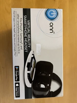 ONN Virtual Reality Smartphone Headset Phone Screen To 6” WHITE iPhone, Samsung - Image 1 of 4
