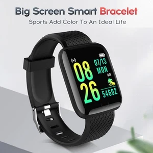 Reloj Inteligente Hombres Mujeres Rastreador de Ejercicio Presión Arterial Frecuencia Cardíaca Pulsera Deportiva - Imagen 1 de 21