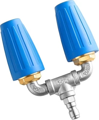 Dual Turbo Nozzle Pressure Washer, 360°Rotating with 1/4" Quick...  - Image 1 of 4