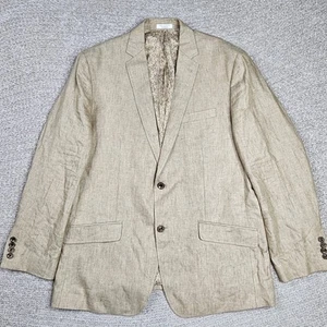 Blazer Murano Baird McNutt taglia XL lino biege 2 bottoni cappotto sportivo 46 - Foto 1 di 22