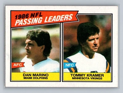 Dan Marino / Tommy Kramer 1987 Topps #227 Miami Dolphins Foto 1 de 2