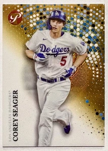 2022 Topps Pristine Corey Seager /50 Gold Refractor Los Angeles Dodgers - Picture 1 of 2