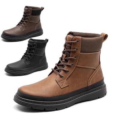 Botas al tobillo de invierno para hombre impermeables aisladas zapatos al aire libre botas cálidas para nieve Foto 1 de 4