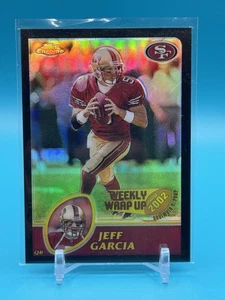 Topps 2003 cromo refractor negro/599 Jeff Garcia #154 resumen semanal 49ers - Imagen 1 de 3