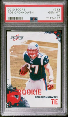 2010 Score Rob Gronkowski #383 PSA 10 Rookie RC Patriots - Image 1 of 2