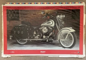 Harley Davidson Poster 38" x 25" Akiyama Printing Corp. Farben Quadrate Seite - Bild 1 von 9