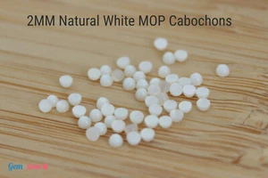 Cabujones redondos madre perla sueltos pequeñas gemas de 2 mm blanco natural MOP 50 piezas - Imagen 1 de 10