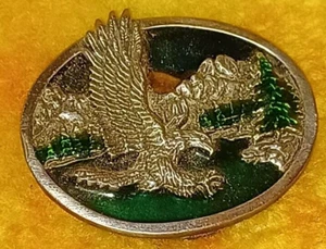 Vintage American Eagle belt Buckle Siskiyou Belt Buckle Company 1985 2" x 1.75" - Picture 1 of 3