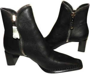 Alexander Wang Ankle Booties Boots Lane zip up Accent 37 Square Toe NEW - Picture 1 of 8