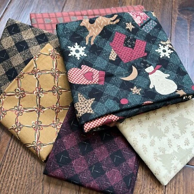 Thimbleberries RJR Fabric- North Bay Christmas/Other Collections- 5 Yards- RARE - Image 1 of 4