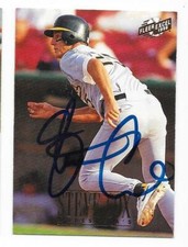 STEVE COX 1996 FLEER EXCEL AUTOGRAPHED SIGNED # 97 MODESTO A'S