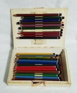 Vintage Conte A Paris Pastel Colored Pencils 1355 France Lot of 30 Box