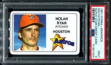 PSA 9 MINT 1981 PERMA-GRAPHICS NOLAN RYAN SUPER STAR CREDIT CARD B159