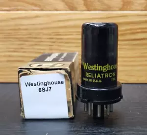 1- Westinghouse 6SJ7 Vacuum Tube Tested - Picture 1 of 3
