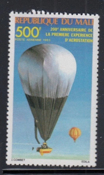 Sello MALI 200 Aniversario del Primer Aerostato MNH Foto 1 de 1