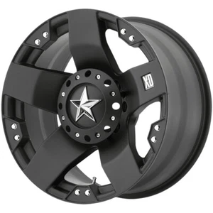 (1) 17x8 +10 XD XD775 Rockstar 5x5.0,5x135 Matte Black Wheel - Picture 1 of 2
