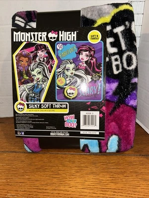 Monster High Doll страшно милый мягкий флис плюшевое одеяло плед Mattel INC 40 x 50» - Изображение 1 из 4
