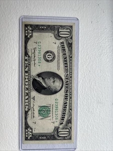 $10 1950d Chicago Star Federal Reserve Note - Picture 1 of 8
