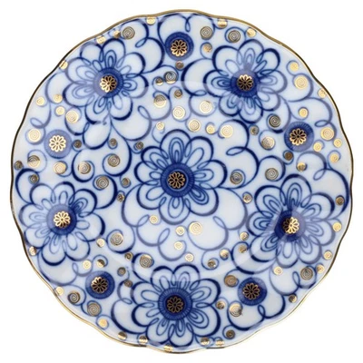 Brotteller Lomonosov Russia Winden mit Gold - Bild 1 von 2