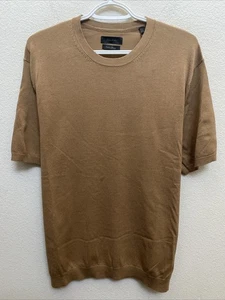 NUEVO Suéter Porter & Ash Para Hombre Beige XL Cuello Redondo Manga Corta Nuevo con Etiquetas - Imagen 1 de 10