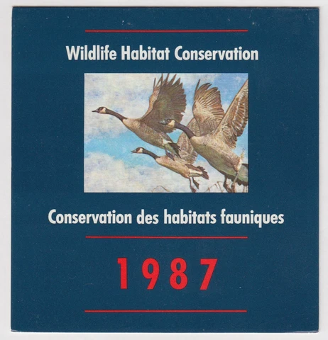 FWH3 1987 CANADA GEESE BY GEORGE McLEAN, FEDERAL WILDLIFE CONSERVATION & STAMP Cover