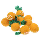  10 Pcs Craft Pom Poms Balls Plush Pineapples Toy Felt Korean Version