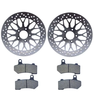 Front Kit Brake Rotors Discs Pads for Harley Electra Glide Road King Glide 08-13 - Picture 1 of 5