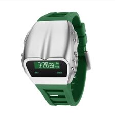 Ultra Modern Retro LED electronic Wirst watch Green Silver / 15 Day Delivery 