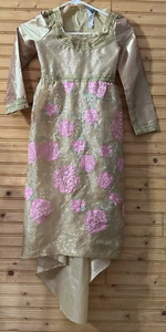 DISNEY MALEFICENT PRINCESS AURORA Sleeping Beauty GOLD DRESS Kids size 7-8 - Picture 1 of 10