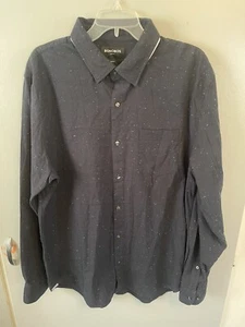 Camisa de hombre Bonobos nueva sin etiquetas con botones manga larga azul marino moteado calce ajustado talla XXL - Imagen 1 de 7