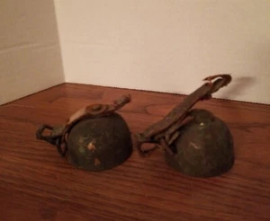 2 Vintage Small Brass Copper Farm Bells  - Picture 1 of 7