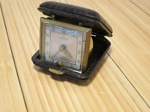 Vintage Rensie Germany 7 Jewel Travel Alarm Clock Runs Missing Alarm Hand - Picture 1 of 7