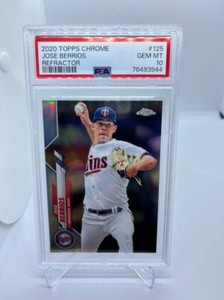 2020 Topps Chrome Baseball Jose Berrios Minnesota Twins SP Refractor PSA 10 #125