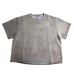 NEW - XXS Kanye West Yeezy Gap Engineered by Balenciaga Fleece Yoke Tee Grey - Picture 1 of 10