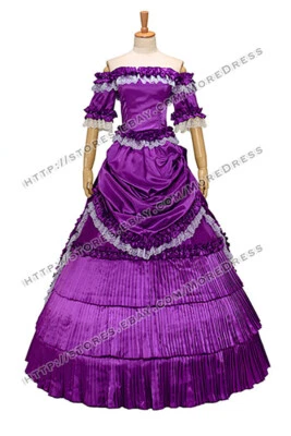 Vestido gótico de lolita vintage renacentista vestido de baile vestido con hombros descubiertos Foto 1 de 4