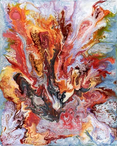 Stampa Fine Art Smooth Flow Original art di Jolanta B. tecnica mista 40 x 50 cm - Foto 1 di 2