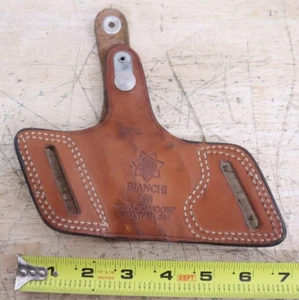 Bianchi #5 Black Widow Brown Leather RH Belt Holster Walther 380 Pistol Genuine - Picture 1 of 6