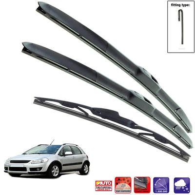 Fits Hyundai Santa Fe 2012-2018 Set of 3 wiper blades HY-035 26"14"13"O - Image 1 of 4