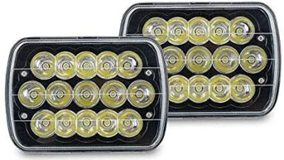 Faros LED negros 7x6 Ford Bronco II H6052/H6054 1984-1988 haz semi-sellado Foto 1 de 4