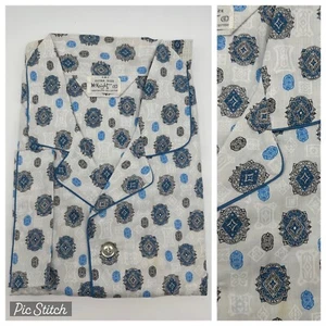 Vintage McKnight Sanforized Cotton Mens Pajamas Extra Size Deadstock Rockabilly - Picture 1 of 13