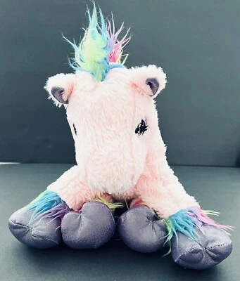 The Bear Factory 12" Plush Pink/Rainbow Lazy Unicorn Stuffed Animal - Image 1 of 4